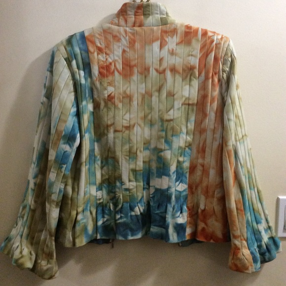 đź’•Amazing and unique leather tie dye jacketđź’• - Picture 4 of 16